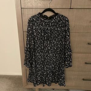 Zara Floral Pleated Mini Dress